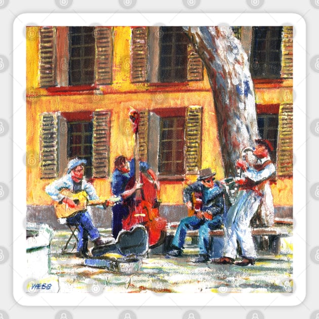 French Jazz Musicians Magnet by WonderWebb